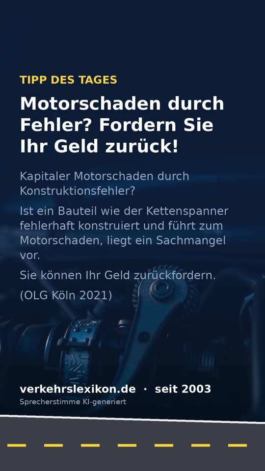 Motorschaden durch Konstruktionsfehler? So bekommen Sie Ihr Geld zurück