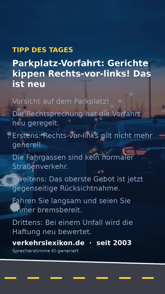 Parkplatz-Unfall: BGH kippt die Regel Rechts-vor-Links