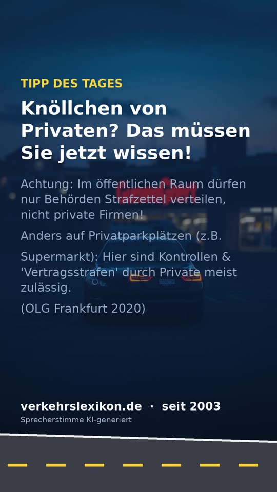 Privates Knöllchen auf der Straße? Das müssen Sie nicht bezahlen!
