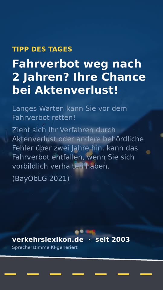 Fahrverbot nach 2 Jahren ungültig? Wann Behördenfehler helfen
