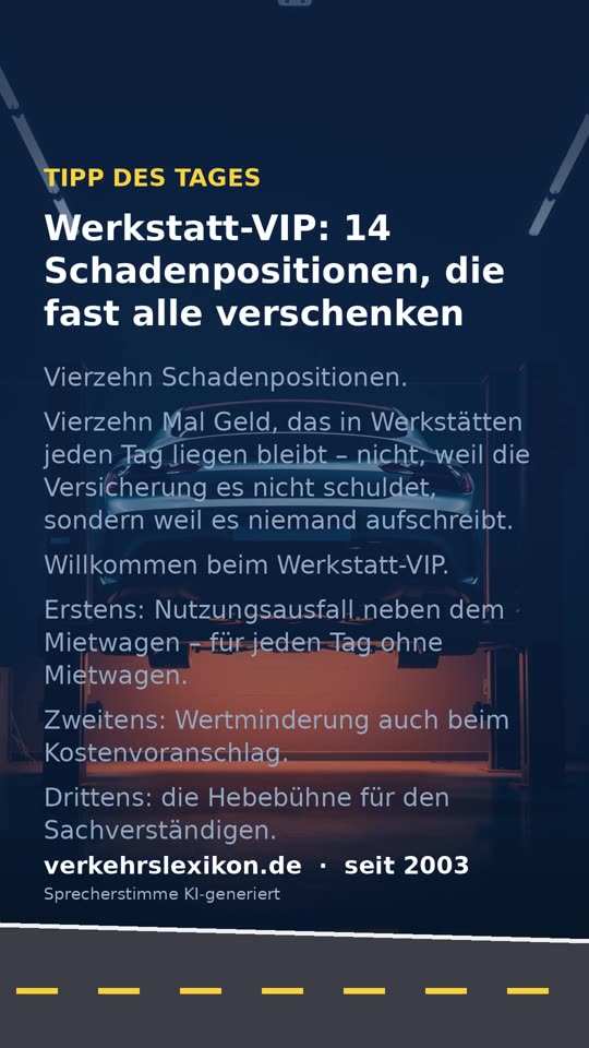 Unfallschaden: 14 Posten, die Sie nicht verschenken sollten