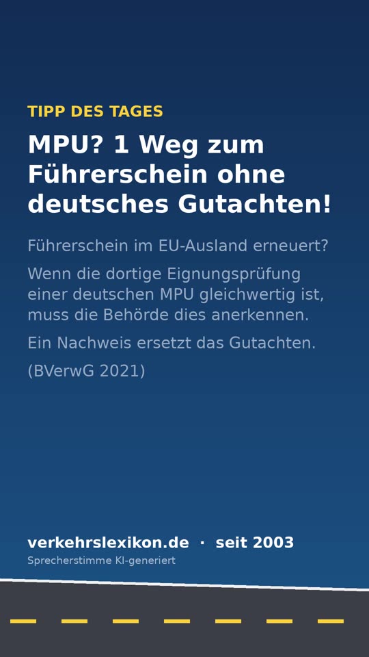 MPU-Alternative: Wann ein EU-Gutachten anerkannt wird