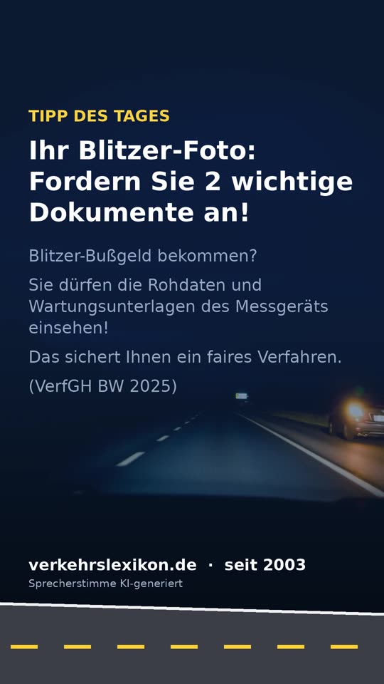 Blitzer-Messung anzweifeln: Recht auf Rohdaten & Unterlagen