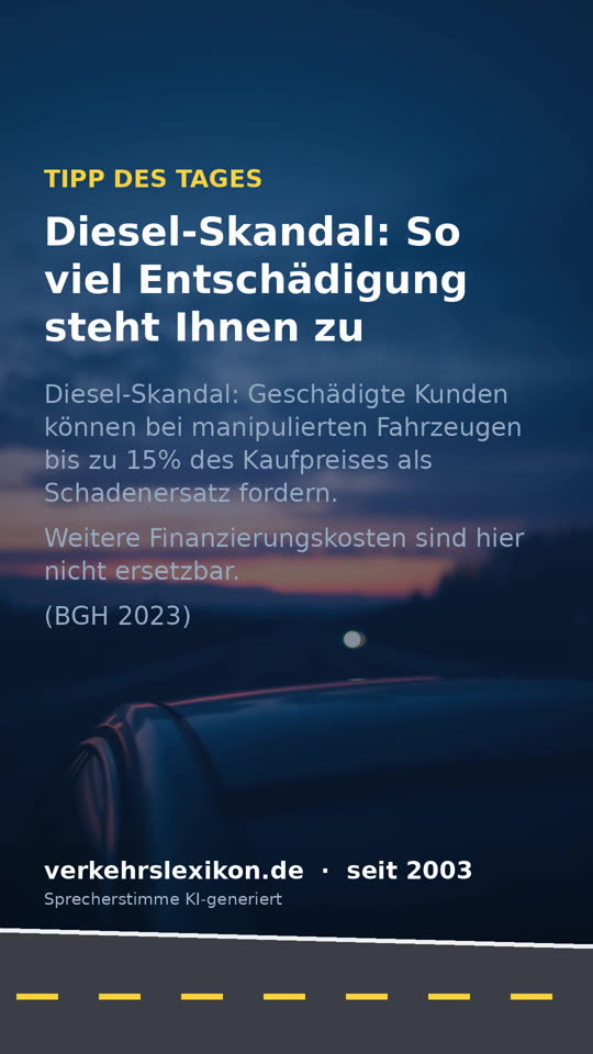 Diesel-Skandal: So viel Entschädigung steht Ihnen zu