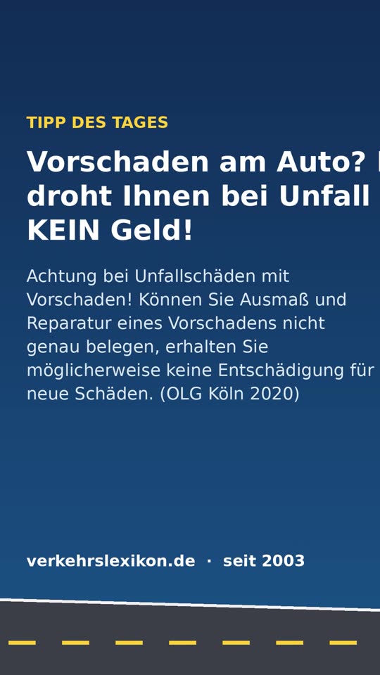 Vorschaden nicht beweisbar? Kein Geld nach neuem Unfall!