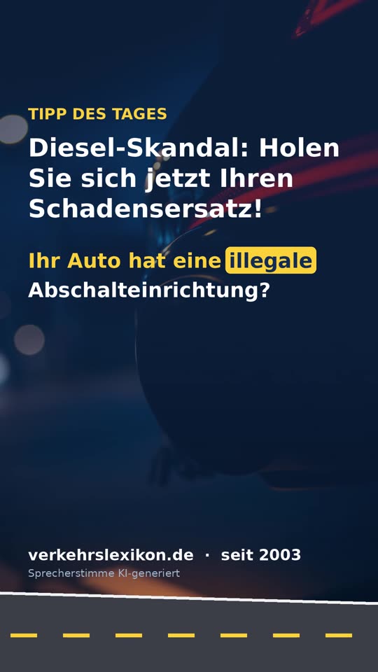 Abschalteinrichtung: Schadensersatz für Diesel-Fahrer erleichtert