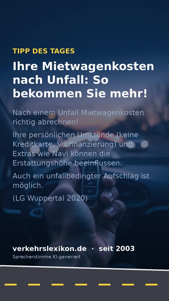 Mietwagenkosten: Wann Extras & Aufschläge erstattet werden