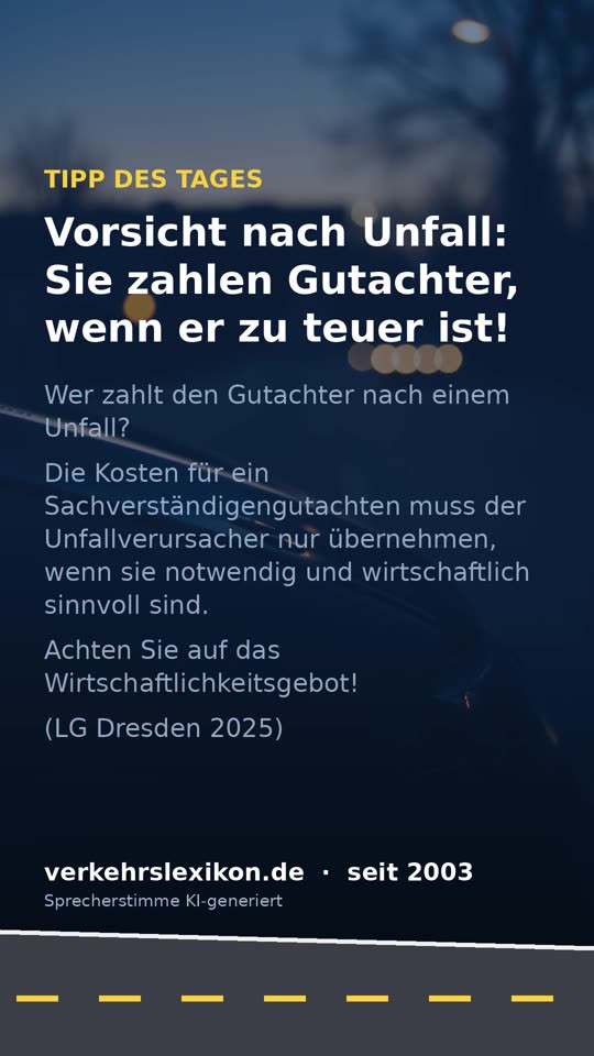 Zu teures Gutachten? Wann Sie nach einem Unfall selbst zahlen